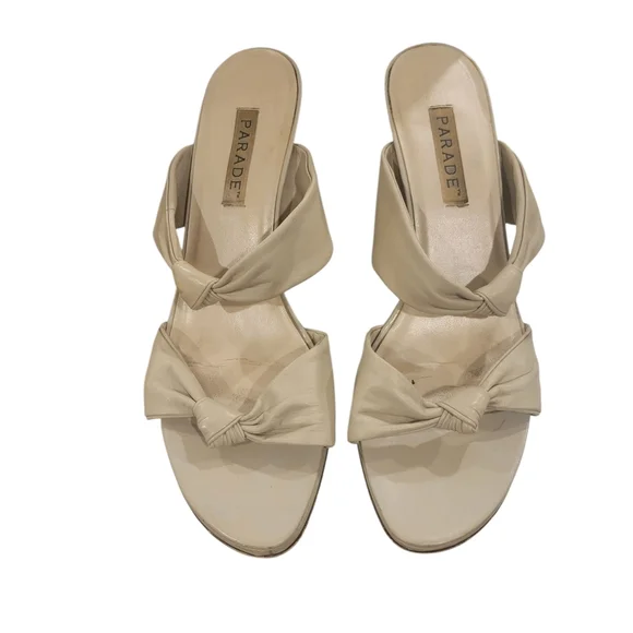 FREE WITH ANY PURCHASE - Parade Cream Women's Bow Sandals - Picture 1 of 5